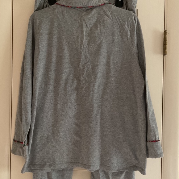 RALPH LAUREN Cotton Light Grey Long Sleeve Pajamas Woman Set Size US L - Picture 5 of 10